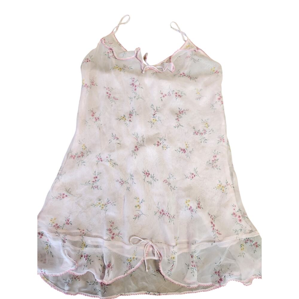 Jones New York floral semi sheer slip dress/size large